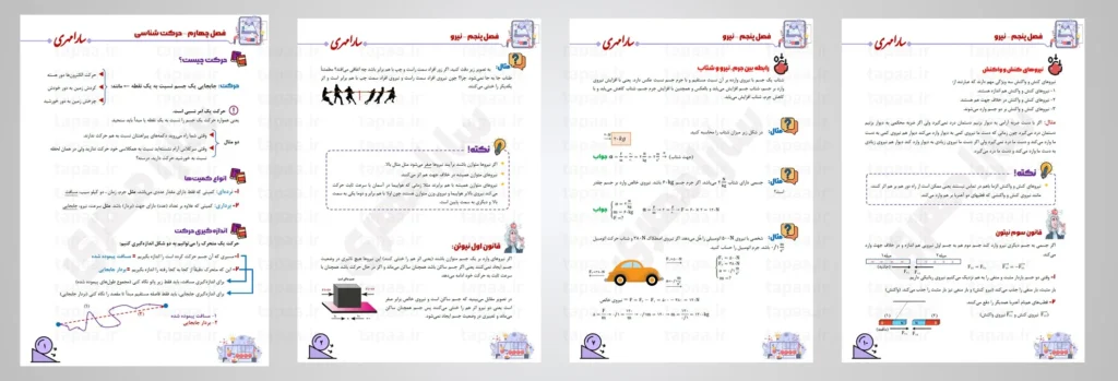 طراحی جزوه فیزیک